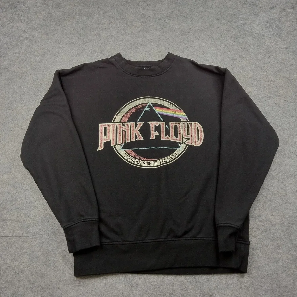 Pink Floyd Sweatshirt Mens Medium Black Pullover Dark Side Of The‎ Moon Graphic